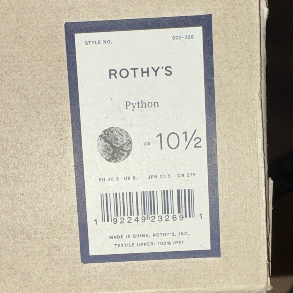 Rothy's python points Black and White Patterned F… - image 6